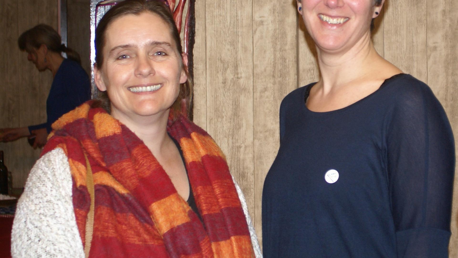 Janet Duursma (lijsttrekker GL) en Lisa de Groot (WN)